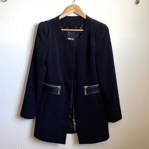 Raison D'etre | Black Zip Front Coat